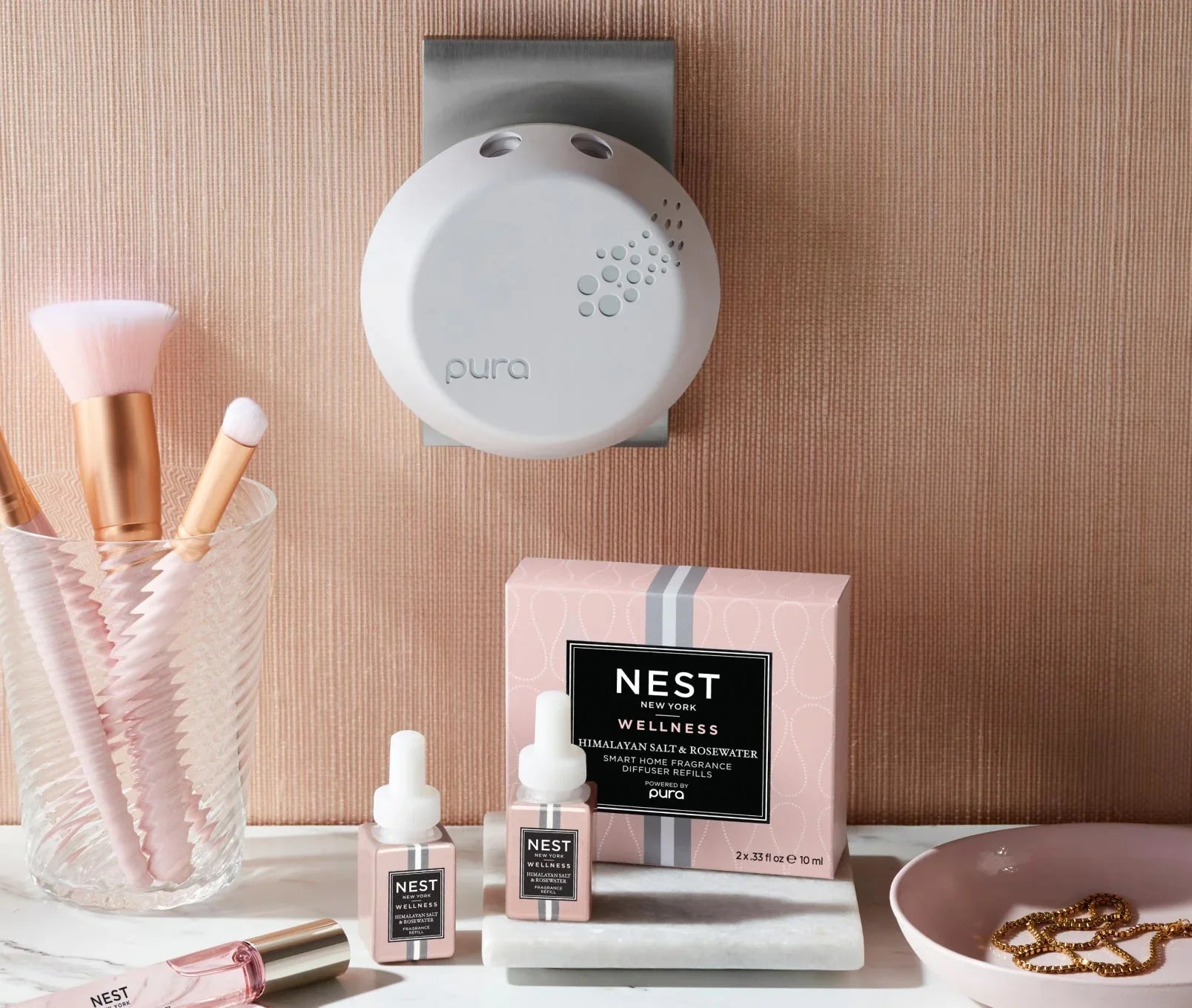 Himalayan Salt & Rosewater Refill Duo for NEST x Pura Smart Home Fragrance Diffuser - Smart Vials